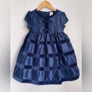 3T Gymboree Special Occasion Velvet Bow Duppioni Dress